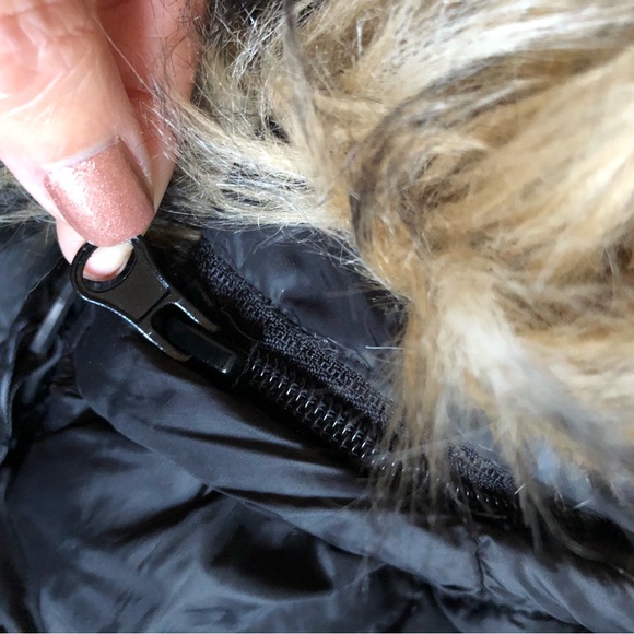 Bebe Sport - Hooded Anorak Parka Puffer Jacket w/Removable Faux Fur Trim - Picture 6 of 16